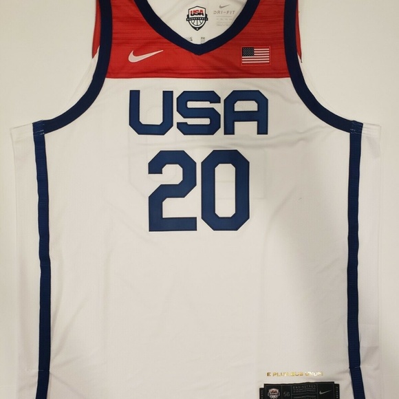 Nike Team USA Authentic Vaporknit 2020 Olympics Basketball Jersey CT6516-100 - Picture 1 of 5